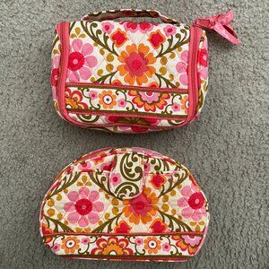 Vera Bradley Metropolitan Folklore Makeup Case and Travel Bag Toiletry Case EUC